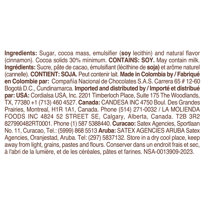 Corona Hot Chocolate Bar, 17.6 oz