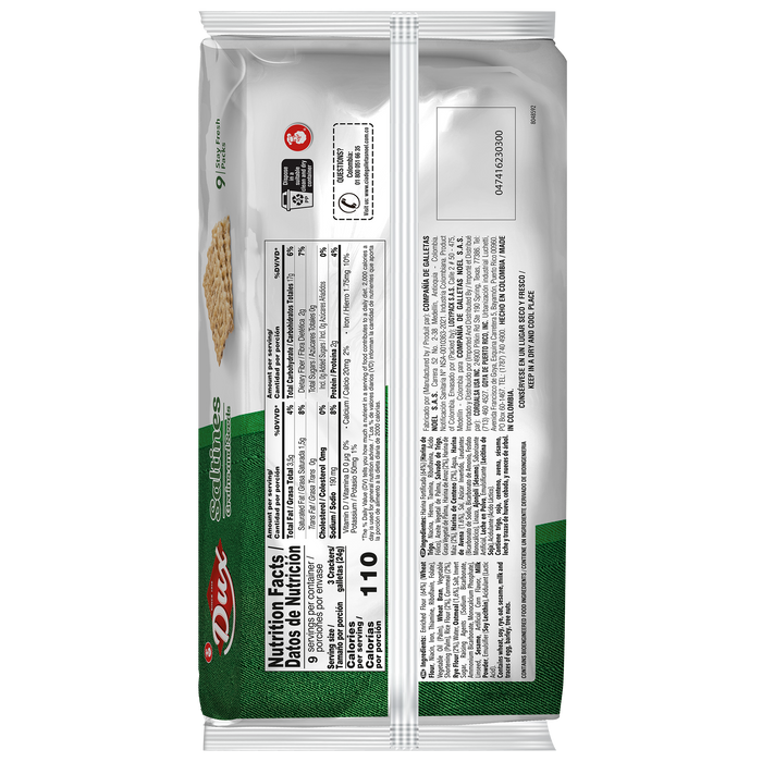 Dux Grains and Seeds, Crackers Bag, 7.6 Oz, 9 ct