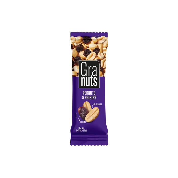 Granuts, Peanuts and Raisins, Display, 1.41 oz, 12 ct