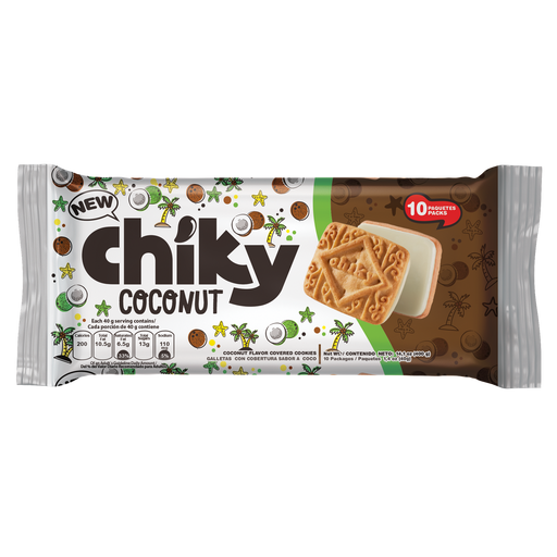 front picture 14.1 oz Chiky coconut flavor packaging