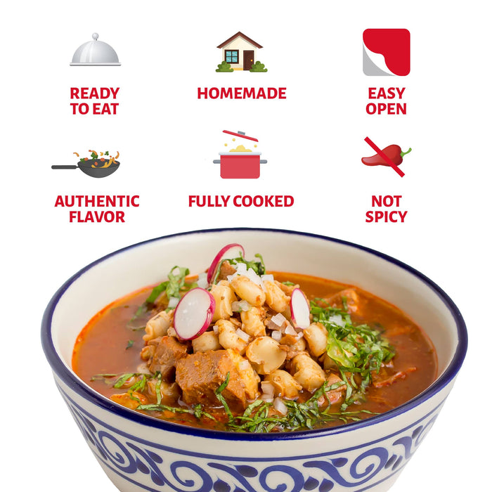 Chata Pozole Pork With Hominy Soup Can, 25 oz