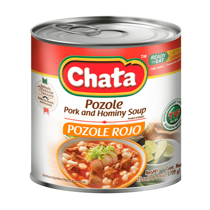 Cerdo Chata Pozole Con Sopa De Maíz Lata 25 Oz