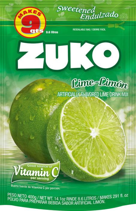 Zuko Drink Mix Lime Family Pack, 14.1 oz