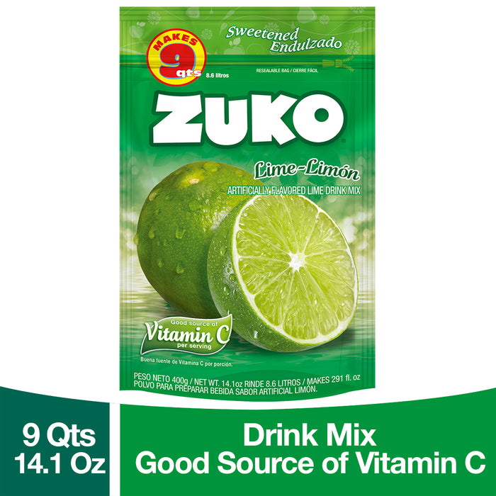 Zuko Drink Mix Lime Family Pack, 14.1 oz
