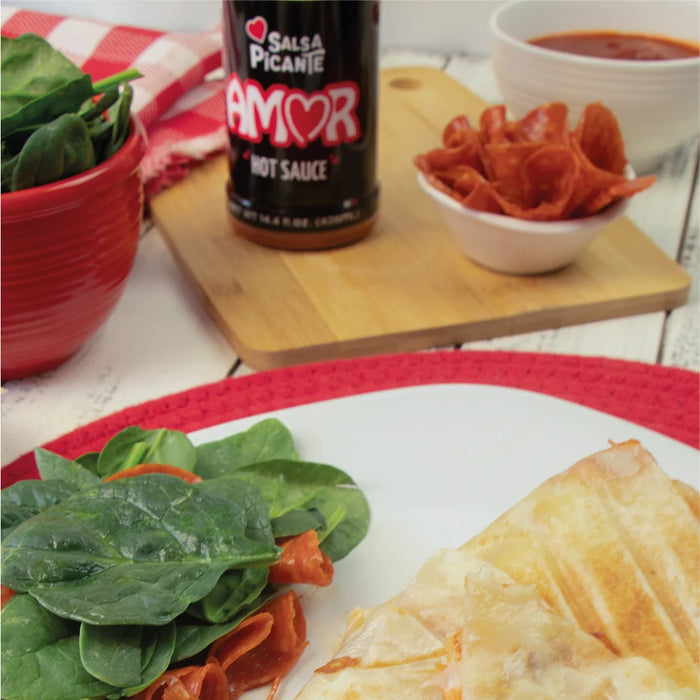 Amor, Chamoy Sauce, 12 Oz, Scoville level of 2,800, flavor of chili, high-quality product, traditional spicy, Fluid Liquid, Bottle.