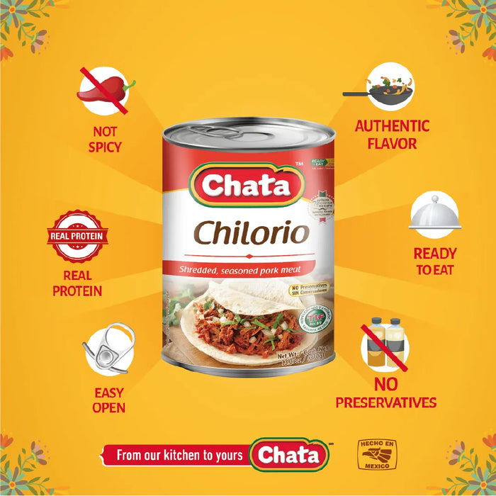 front image of Chata chilorio can with specifications