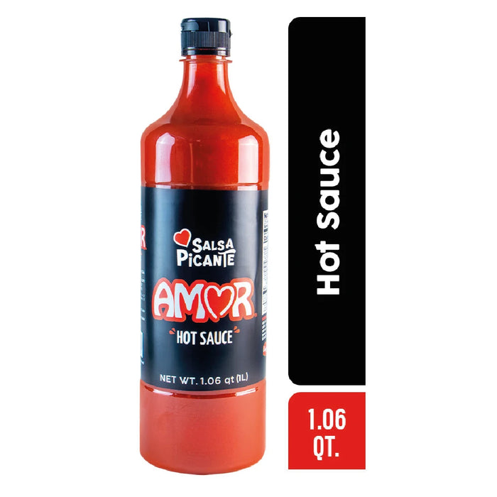 Amor, Chamoy Sauce, 33 Oz, Scoville level of 2,800, flavor of chili, high-quality product, traditional spicy, Fluid Liquid, Bottle.