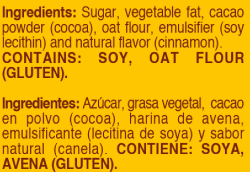 Corona Hot Chocolate Single Serve Bars, Cinnamon Flavor, 14 Tablets, 15.43 oz