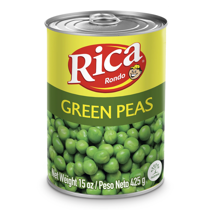 Rica Green Peas, Can, 15 oz