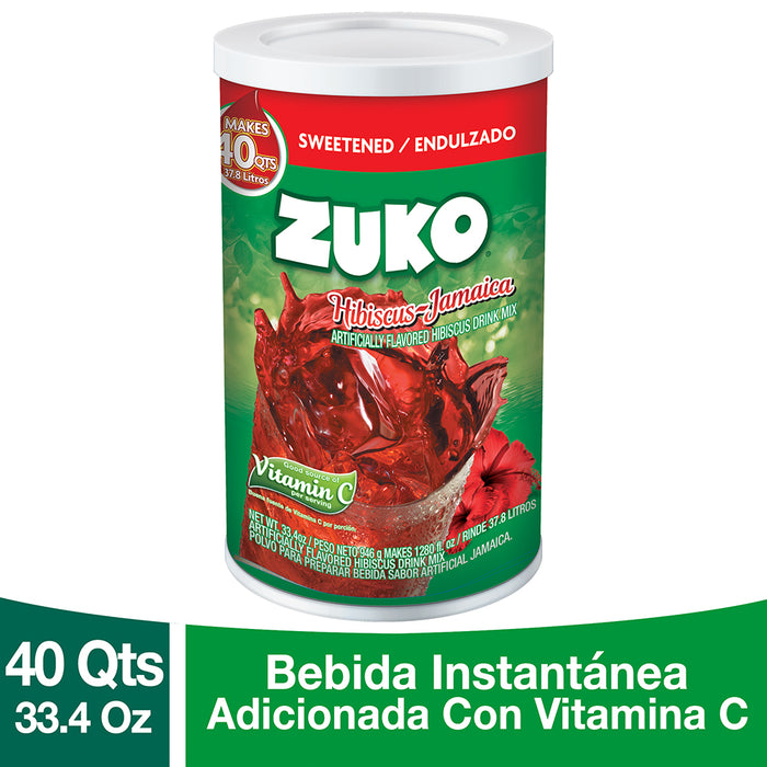 Zuko Drink Mix Canister Jamaica, 33.4 oz