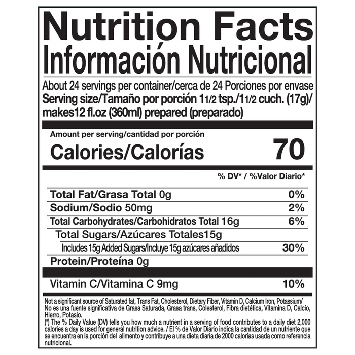 Zuko Orange 14.1 OZ, refreshng drink Nutritional