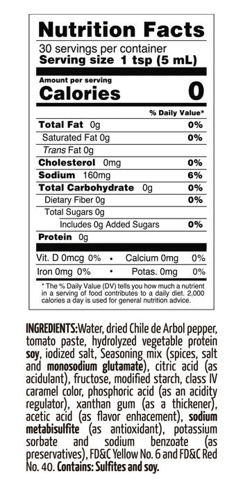 Mexico Lindo, Picante Negra Hot Sauce, 5 Oz, scoville level 8400