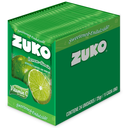 Zuko Lime 0.9 Oz - 24 units, Refreshing Drink