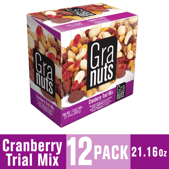 Granuts, Cranberry Trail Mix Display, 1.76 Oz, 12 Units