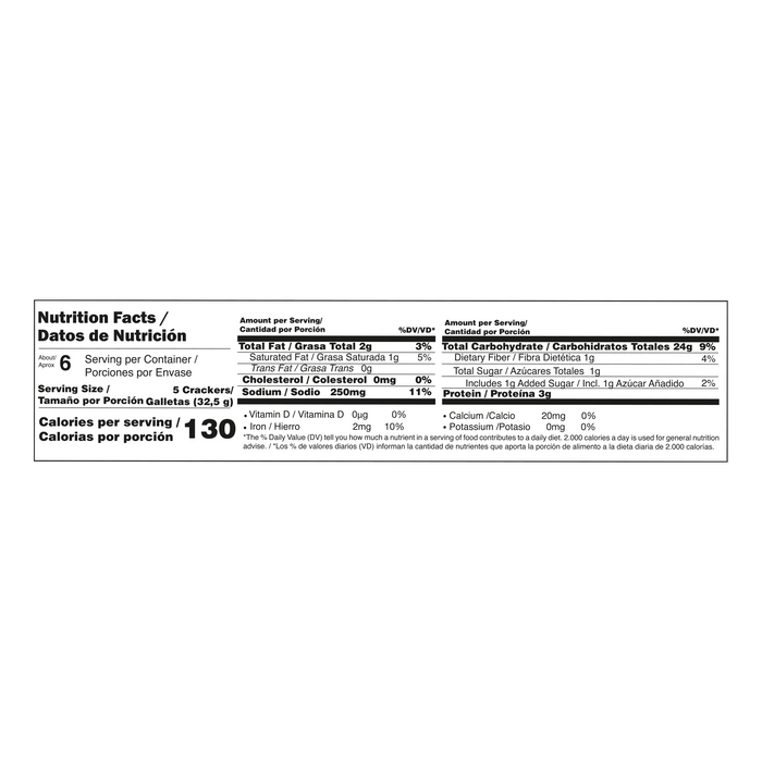 Saltine, Crackers Pack, 7.05 Oz, 2 inner packs, crispy flavor