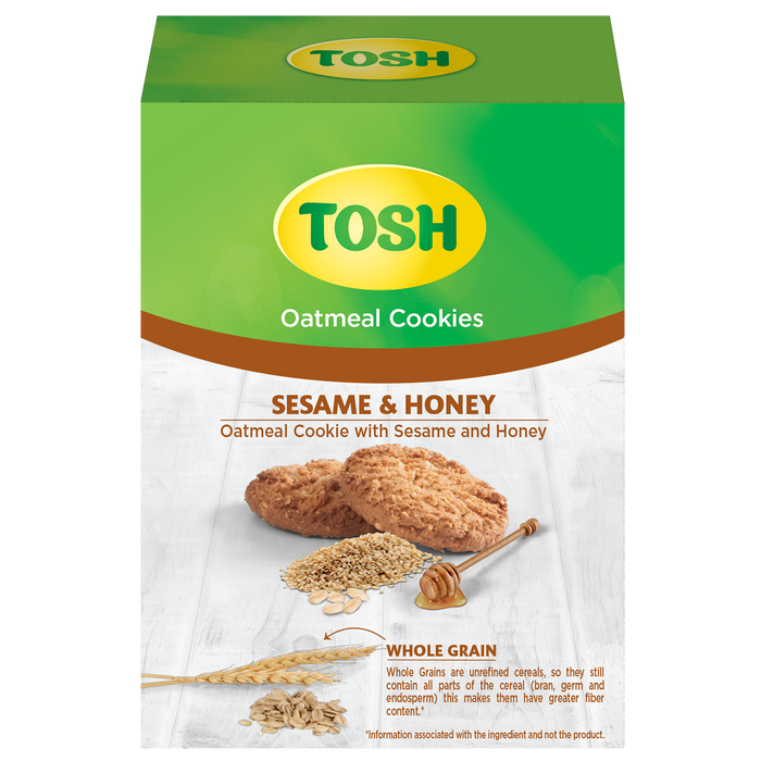 Tosh, Oatmeal with Sesame and Honey, 6.35 Oz