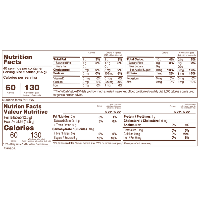 Corona Hot Chocolate Bar, 17.6 oz