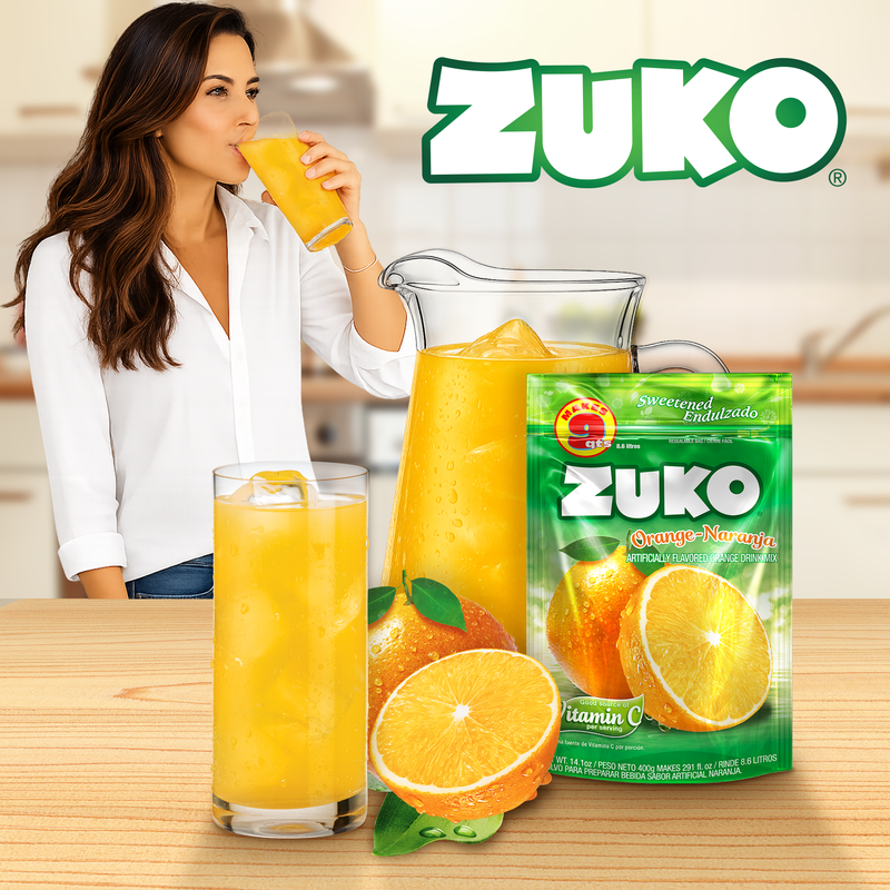 Zuko Drink Mix Orange Family Pack, 14.1 oz