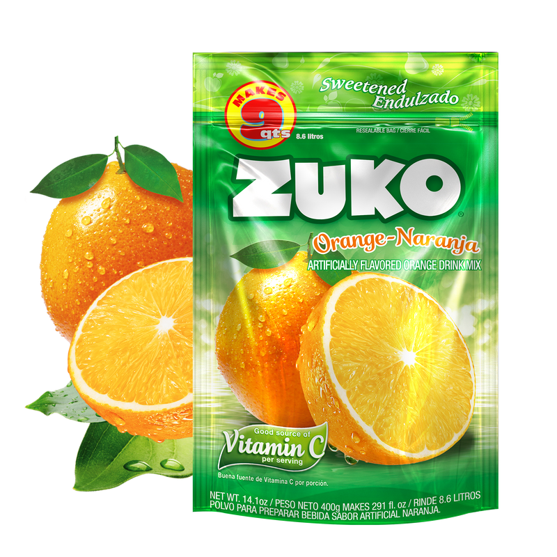 Zuko Drink Mix Orange Family Pack, 14.1 oz