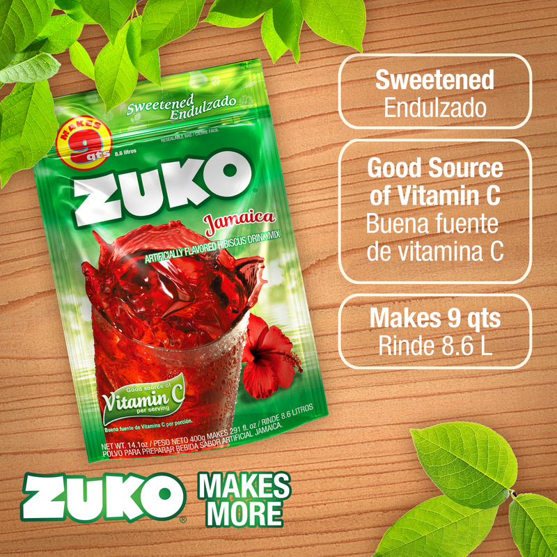 Zuko Drink Mix Jamaica Family Pack, 14.1 oz