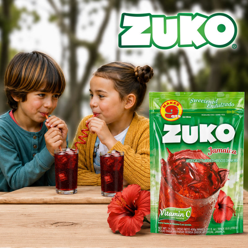 Zuko Drink Mix Jamaica Family Pack, 14.1 oz, Pack of 6