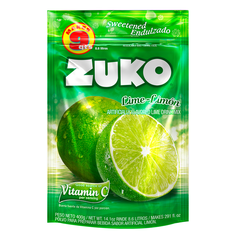 Zuko Drink Mix Lime Family Pack, 14.1 oz
