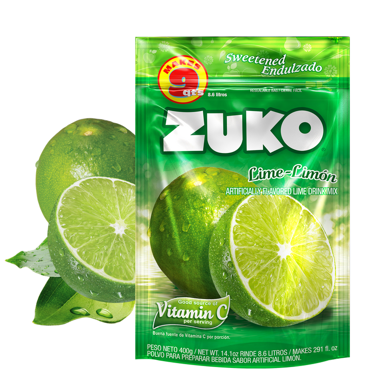 Zuko Drink Mix Lime Family Pack, 14.1 oz