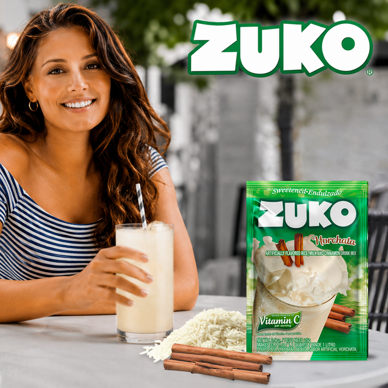 Zuko Drink Mix Horchata Individual Pack, 24 Count, 0.9 oz