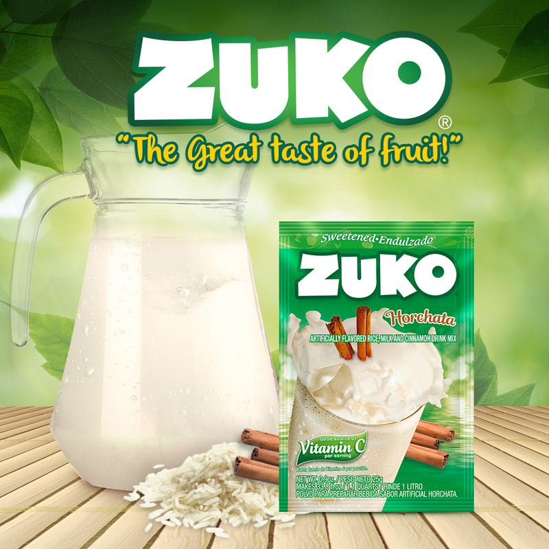 Zuko Drink Mix Horchata Individual Pack, 24 Count, 0.9 oz