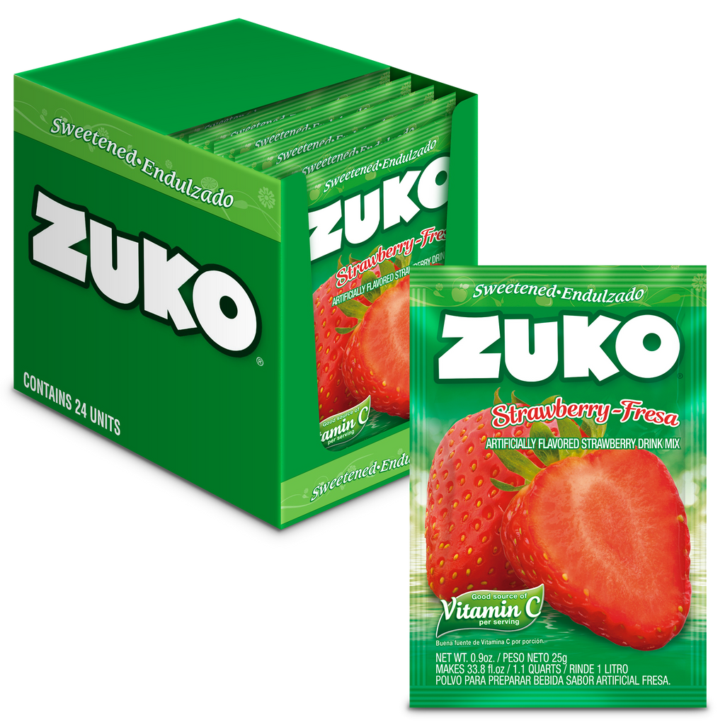zuuuktttpプロフィール必須 Zuko Drink Mix Strawberry Individual Pack, 24 Count, 0.9 oz