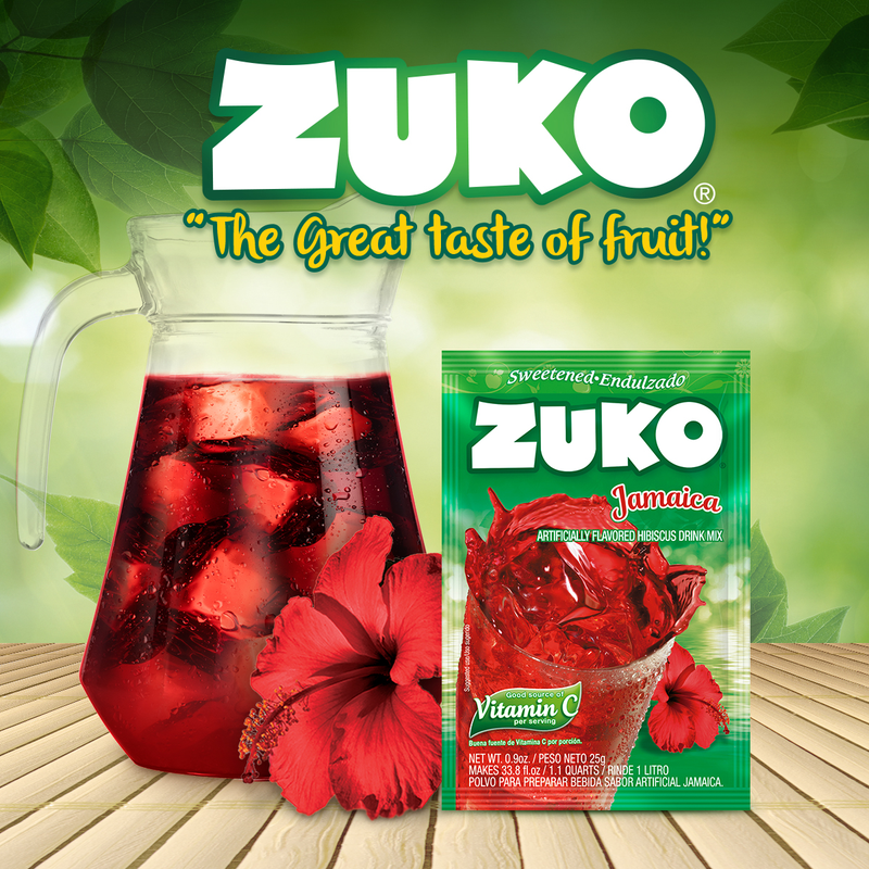 Zuko Drink Mix Jamaica Individual Pack, 24 Count, 0.9 oz