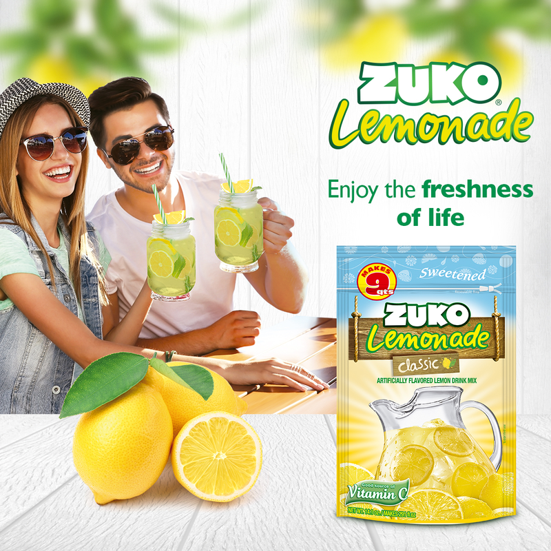 Zuko Drink Mix Classic Lemonade Family Pack, 14.1 oz