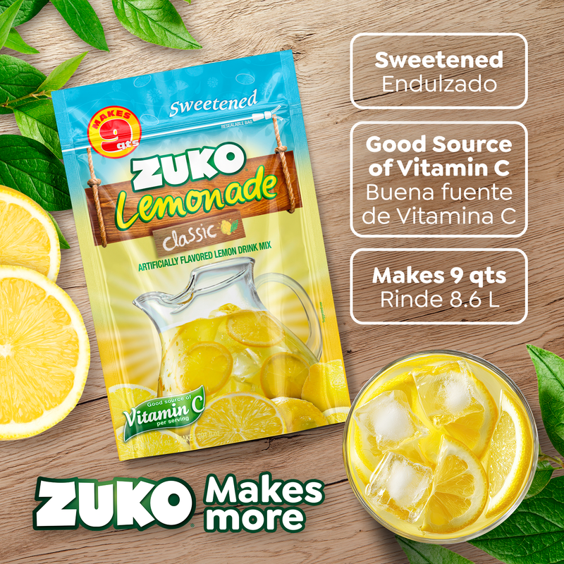 Zuko Drink Mix Classic Lemonade Family Pack, 14.1 oz