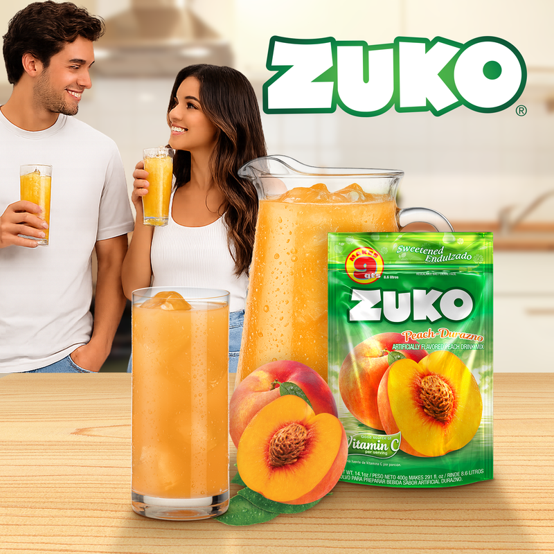 Zuko Drink Mix Peach Family Pack, 14.1 oz