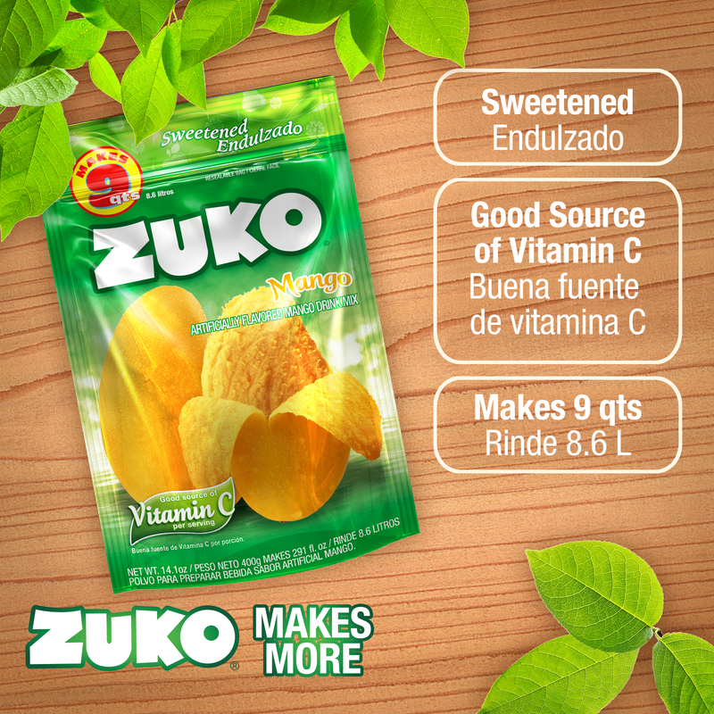 Zuko Drink Mix Mango Family Pack, 14.1 oz