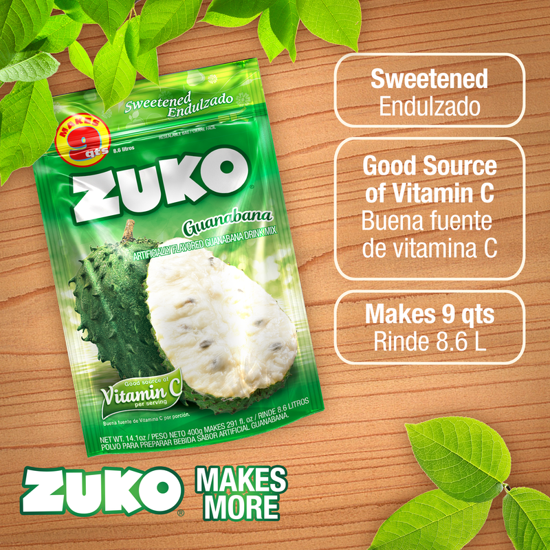 Zuko Drink Mix Guanabana Family Pack, 14.1 oz