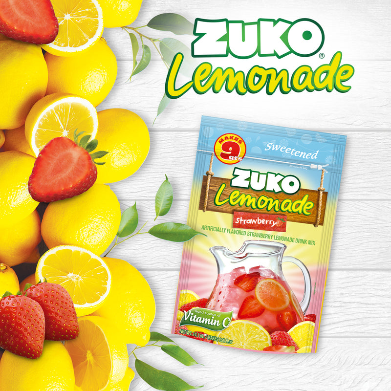 Zuko Drink Mix Strawberry Lemonade Family Pack, 14.1 oz