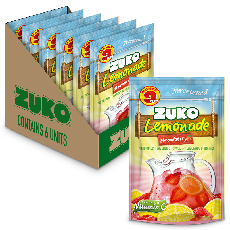 Zuko Drink Mix Strawberry Lemonade Family Pack, 14.1 oz