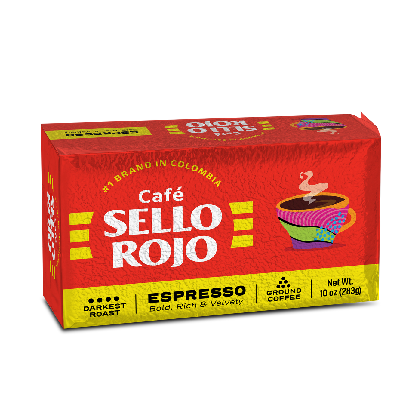 Sello Rojo Espresso Ground Coffee 10 Oz
