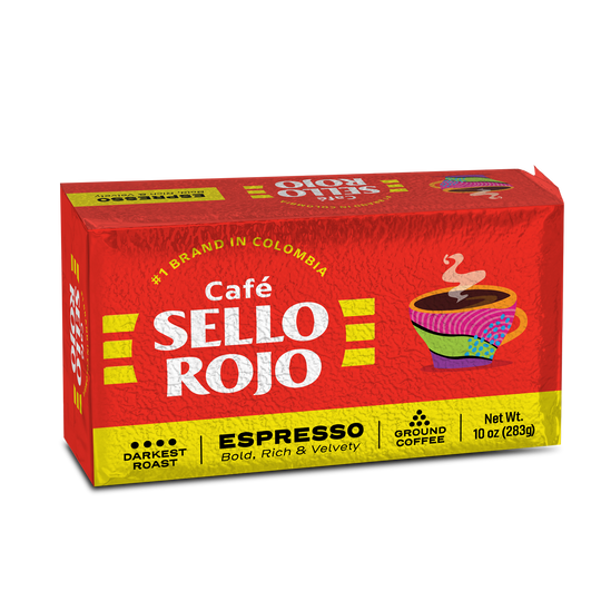 Sello Rojo Espresso Ground Coffee 10 Oz