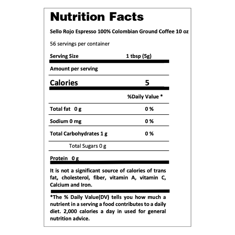 Sello Rojo Ground Coffee Espresso, 10 oz