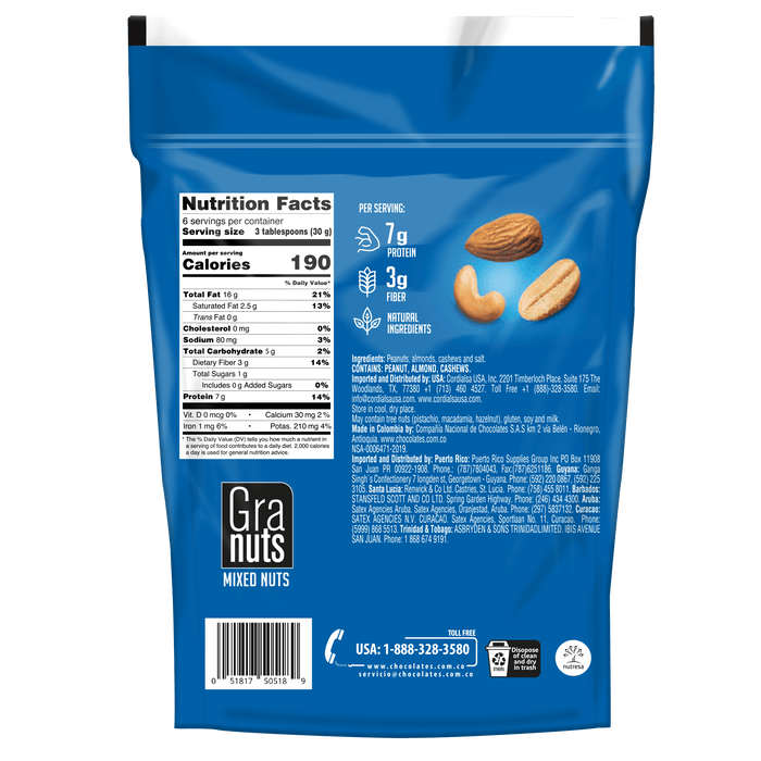 Granuts Mixed Nuts Doypack, 7.05 oz