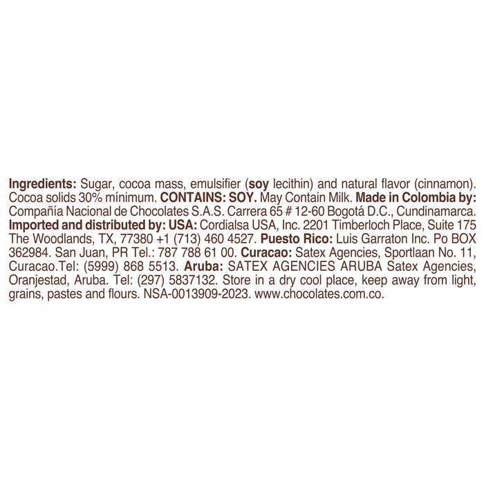 Corona Hot Chocolate Bar Resealable, 17.6 oz