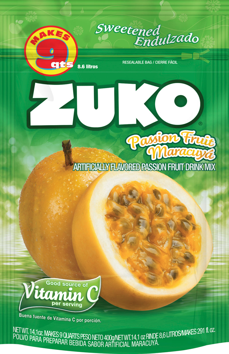 Zuko Drink Mix Passion Fruit Family Pack, 14.1 oz
