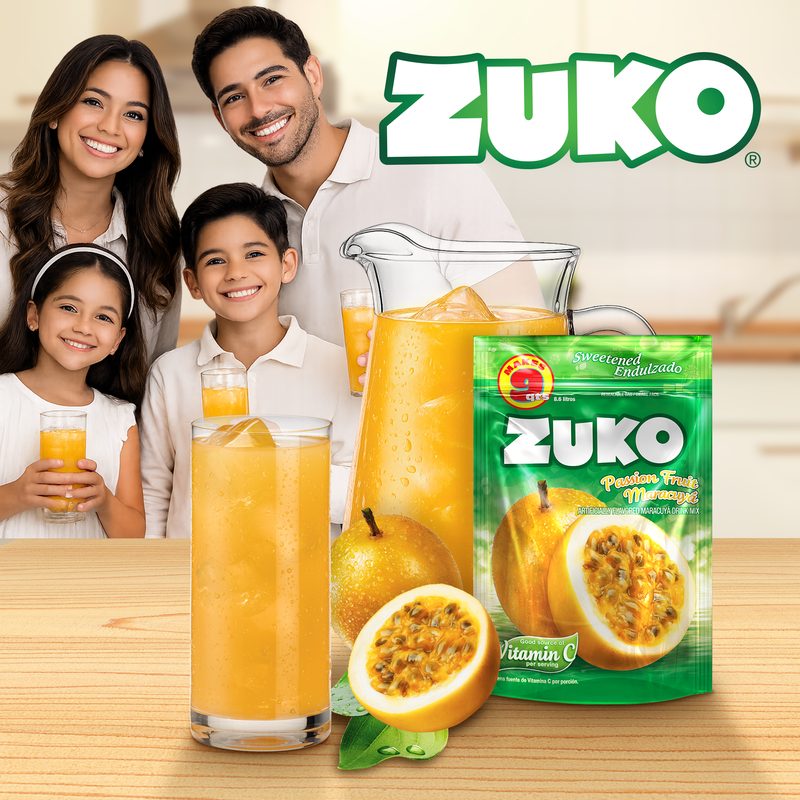 Zuko Drink Mix Passion Fruit Family Pack, 14.1 oz