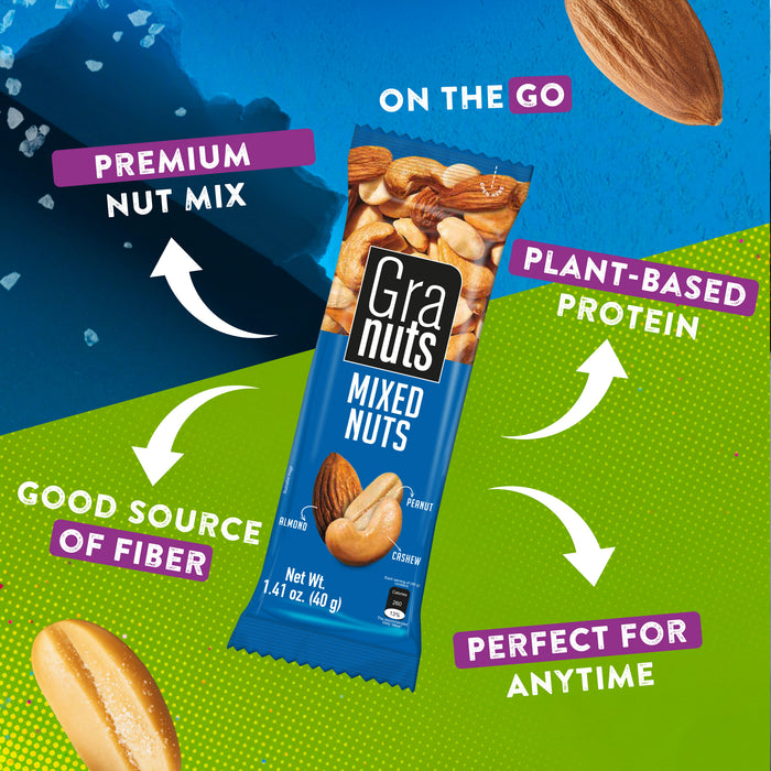 Granuts Mixed Nuts Display, 12 Count, 1.41 oz