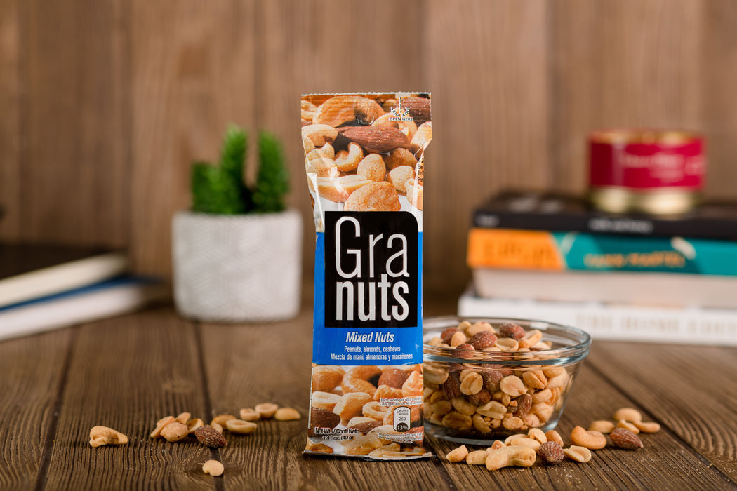 Granuts Mixed Nuts Display, 12 Count, 1.41 oz