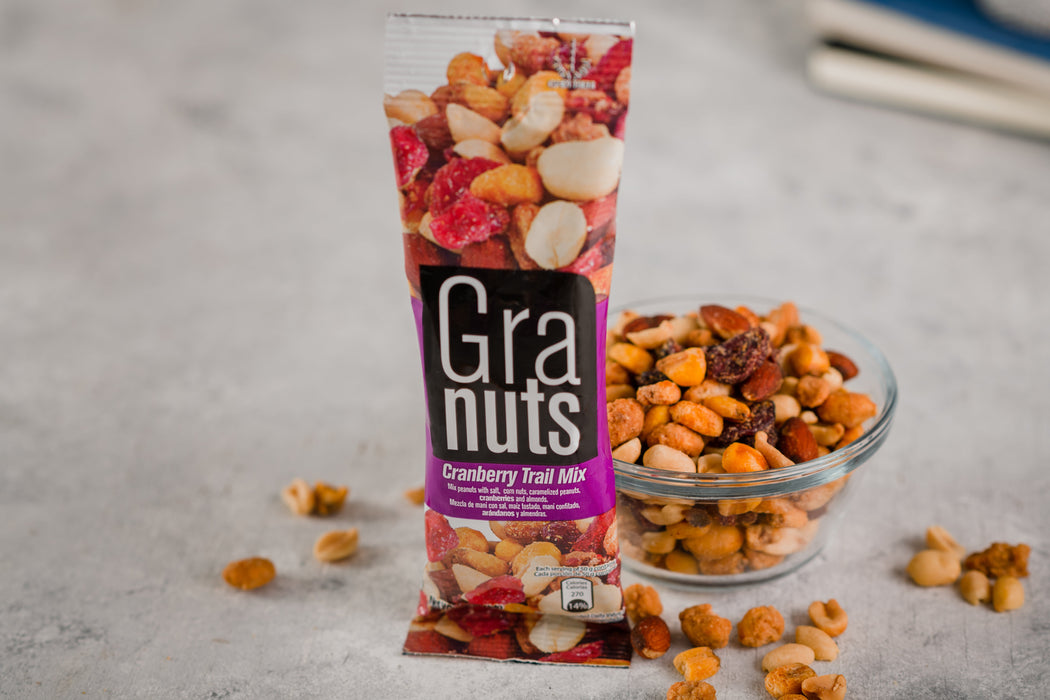 Granuts Cranberry Trail Mix Display, 12 Count, 1.76 oz