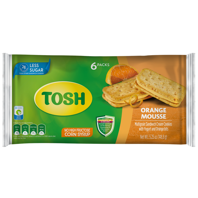 Tosh, Orange Mousse Cookies, 5.25 Oz