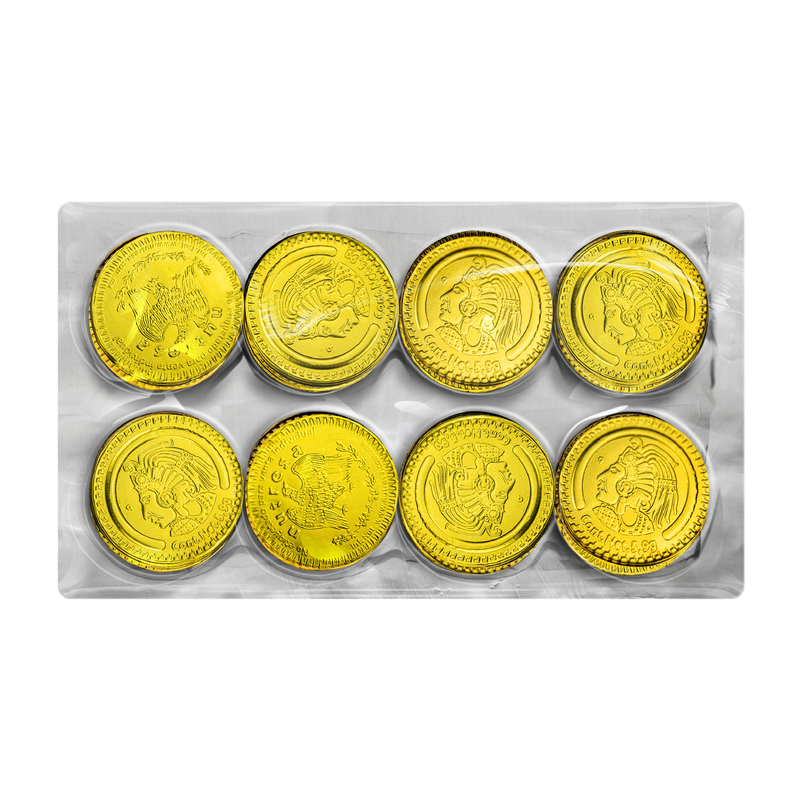 Bandeja de monedas de oro de chocolate Nucita 10 oz - 48 ct